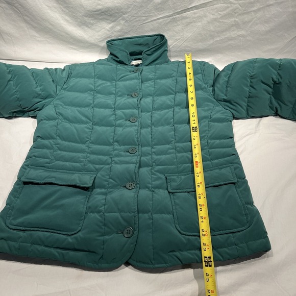 Garnet Hill Size 6 Puffer Jacket Goose Down Fill Button Up Inner Pockets Womens - Picture 9 of 9